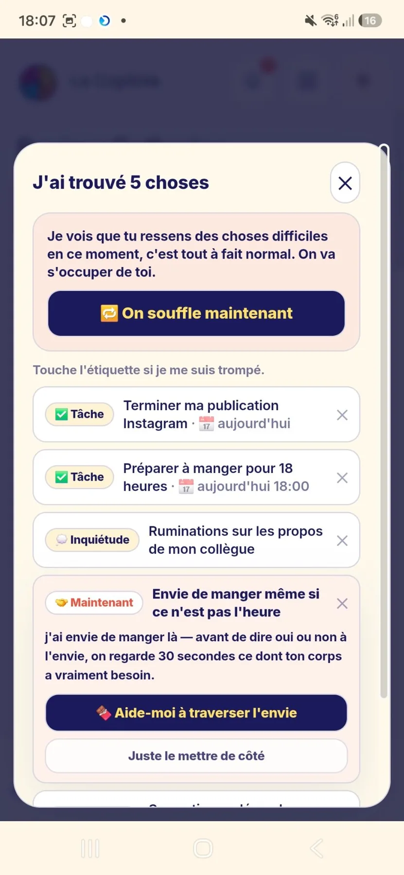 Le Copilote trie tâches, inquiétudes et besoins